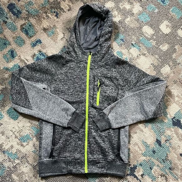 Fluorescent Zippered Fleece Hoodie w/3 Zippered Pockets - Picture 1 of 3